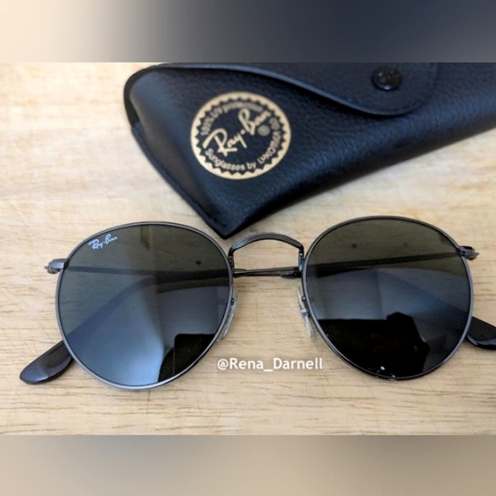 Ray-Ban Round Metal RB3447 Black New - Picture 2 of 11